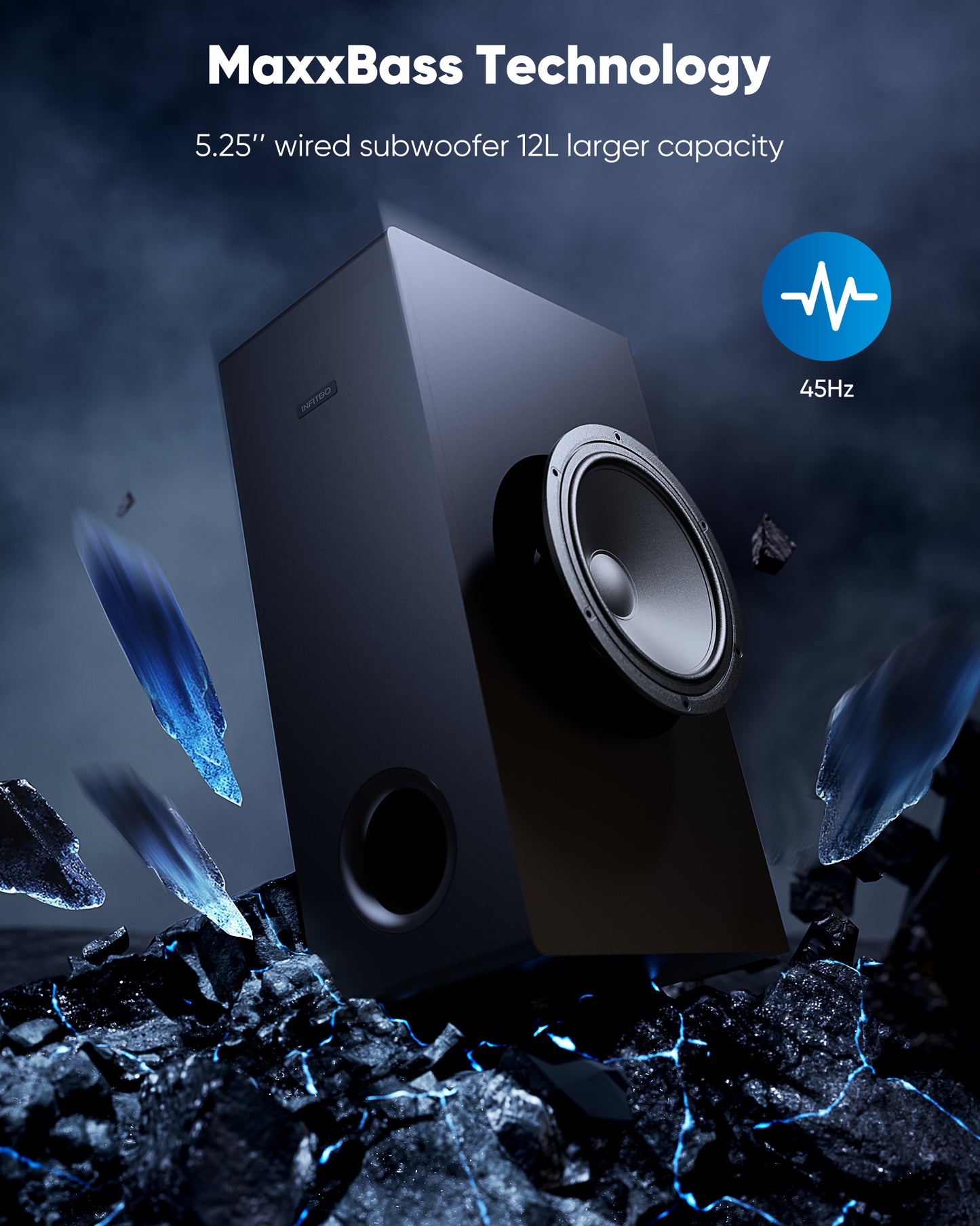 Sound Bar for TV Computer 2.1 Detachable Speakers with Subwoofer 190W for PC Desktop Wireless BT 5.4